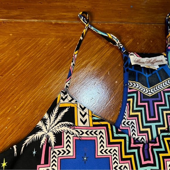Mara Hoffman Chevron‎ Geometric Print Tank Top Size Small Vacation Summer Party - Picture 4 of 9
